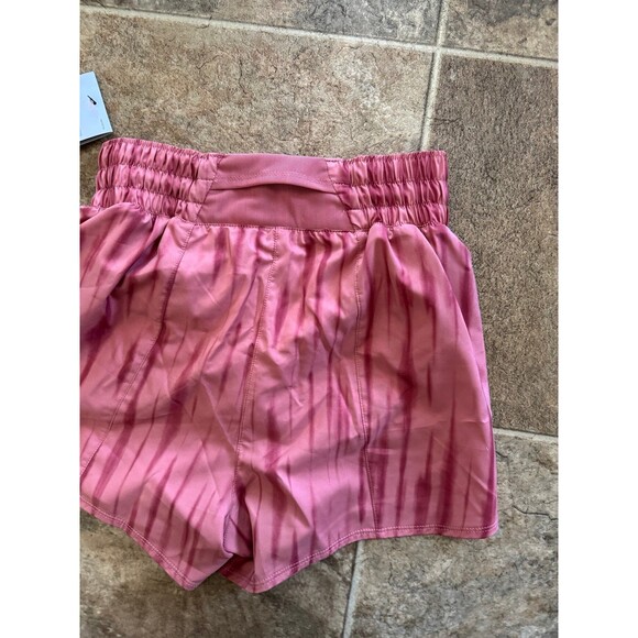 Nike One Dri-FIT High-Waisted Brief-Lined Printed Shorts Canyon Pink Size Small - Picture 10 of 12